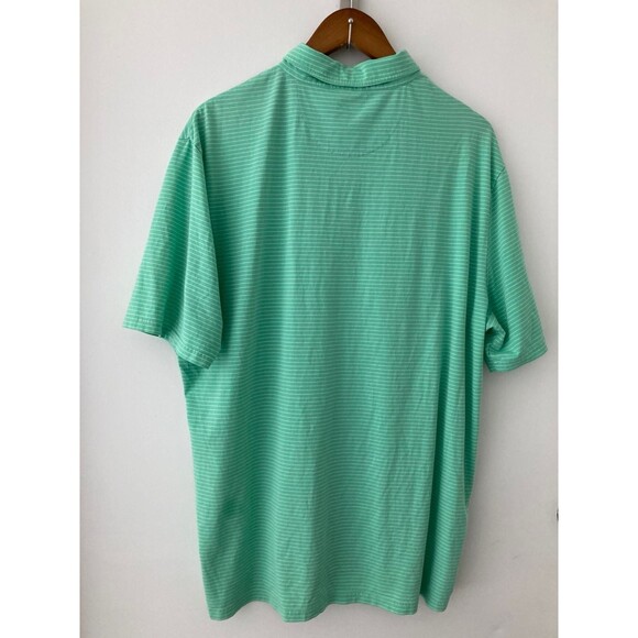 Johnnie O Mens Polo Shirt Extra Large Green Stretchy Golf Surfer Hangin Out - Picture 2 of 7